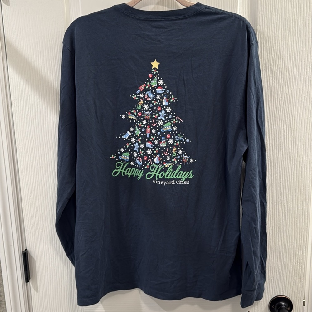 Vineyard Vines Christmas Long Sleeve T-Shirt - Picture 2 of 3